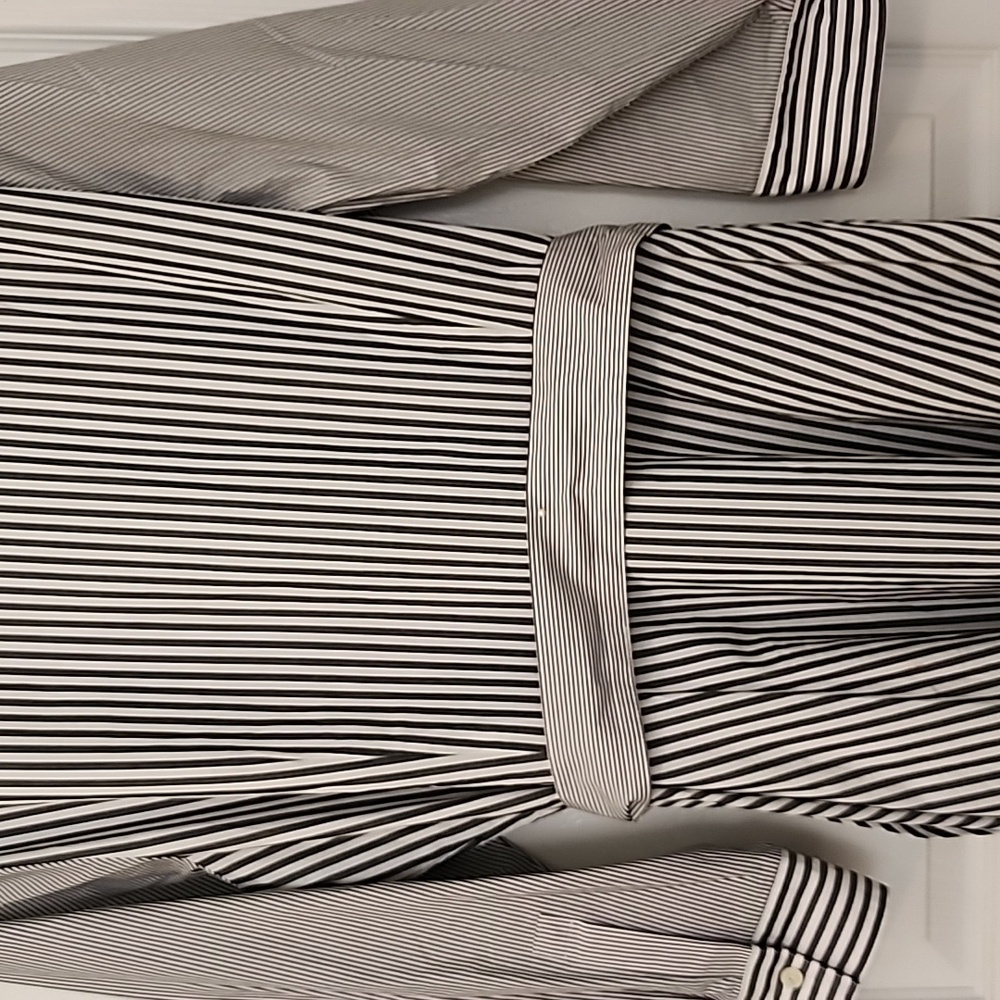 Size 18 Talbots Black and White Striped Long Sleeve Dress - Picture 7 of 11